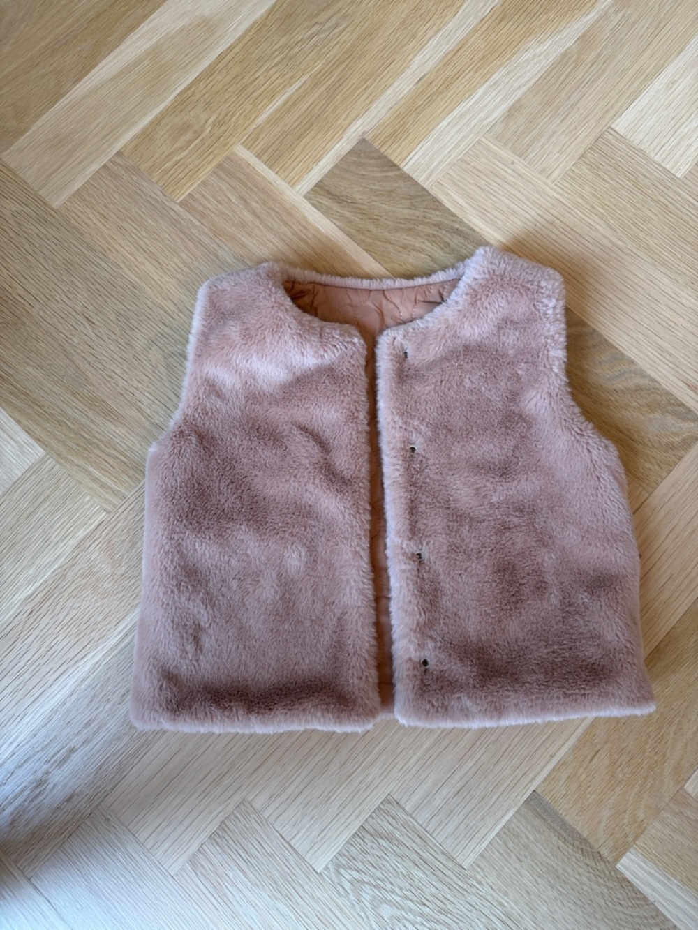 Cat & Jack Pink Reversivlble Faux Fur Vest